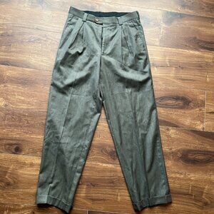 Zignone italian gray 100% wool trousers office formal business tailored